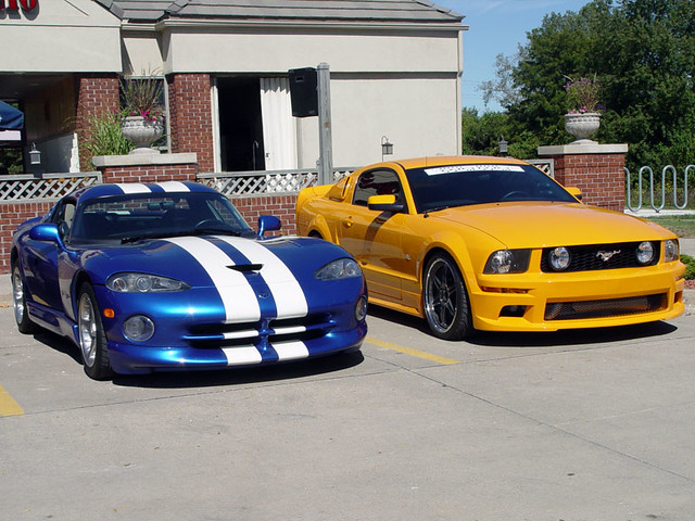 Dodge Viper GTS and Supercharged Mustang GT