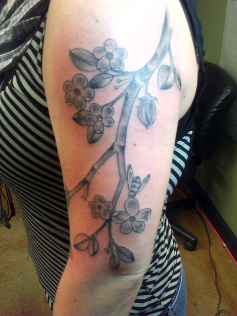Kari's Apple Branch Blossom Tattoo