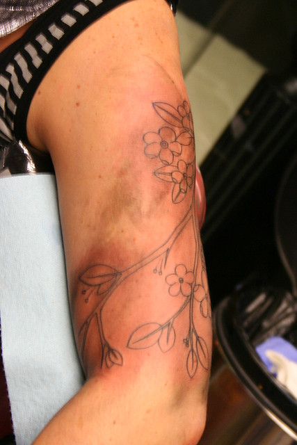 Kari's tattoo outline