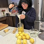 cooking - Kari’s mom sends lemons. Kari makes limoncello.