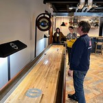 A quick game of shuffleboard before hitting the road