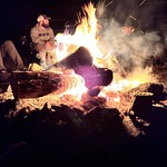 Camping - Big ol beach fire