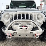 jeep - Got a little ice build up on the lights and bumper here...